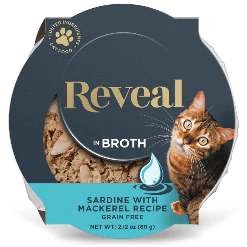 REVEAL Pet > Cat > Cat Food REVEAL: Sardine With Mackerel In Broth Pot Cat Food, 2.12 oz