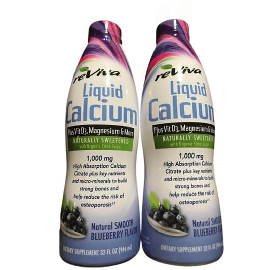 reViva Liquid Calcium, Blueberry Flavor, 64 Ounces - ShelHealth.Com