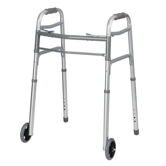 Rhythm Healthcare Walker 2 Button Adjustable With Wheels - Item Detail - Rhythm Healthcare