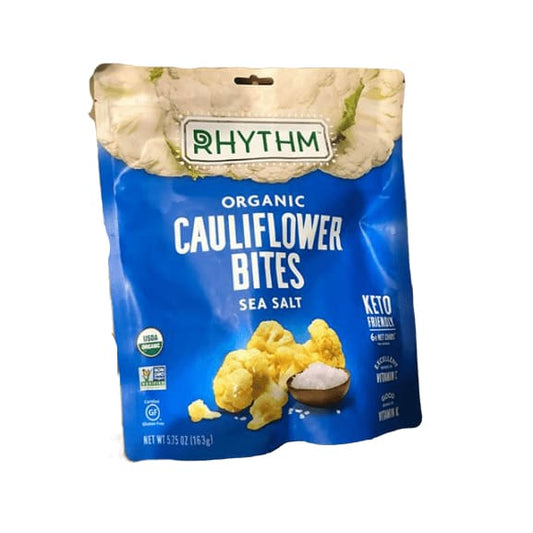 Rhythm Organic Cauliflower Bites, Sea Salt, 5.75 oz - ShelHealth.Com