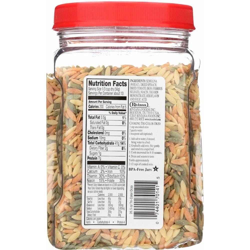 Riceselect Riceselect Orzo Tri-Color Pasta, 26.5 oz