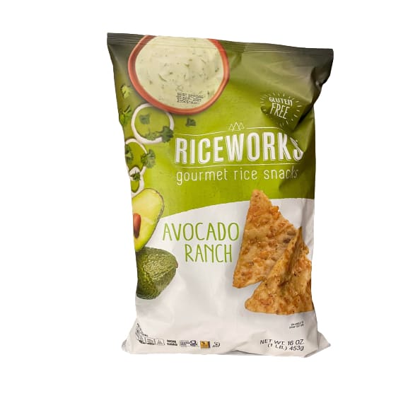 Riceworks Gourmet Rice Snacks Avocado Ranch 16 oz. - Riceworks