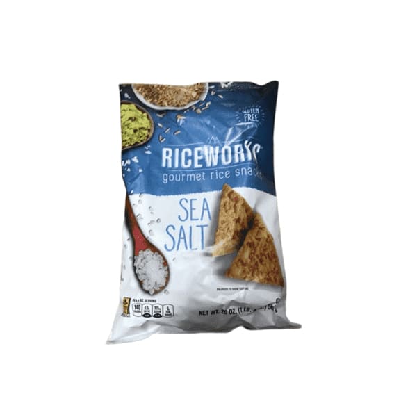Riceworks Sea Salt Gourmet Rice Chips Snacks, 20 oz. - ShelHealth.Com