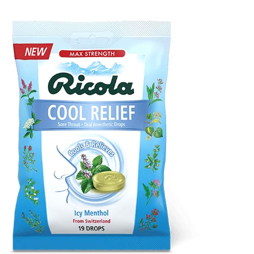 RICOLA Ricola Cool Relief Icy Menthol Drops, 19 Pc