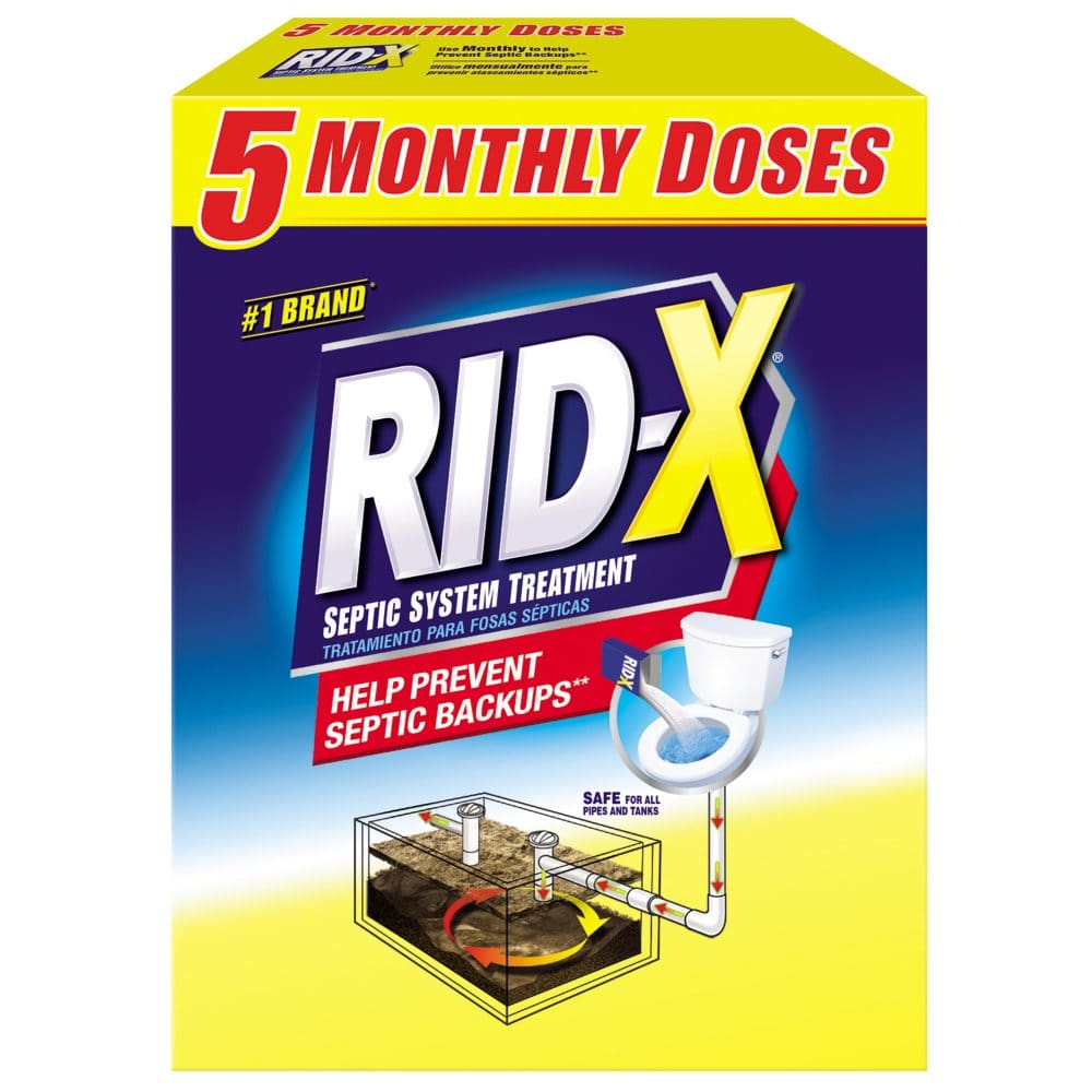 RID-X Septic Tank Treatment Powder 5 Month Supply (49 oz.) - Cleaning Supplies - RID-X Septic