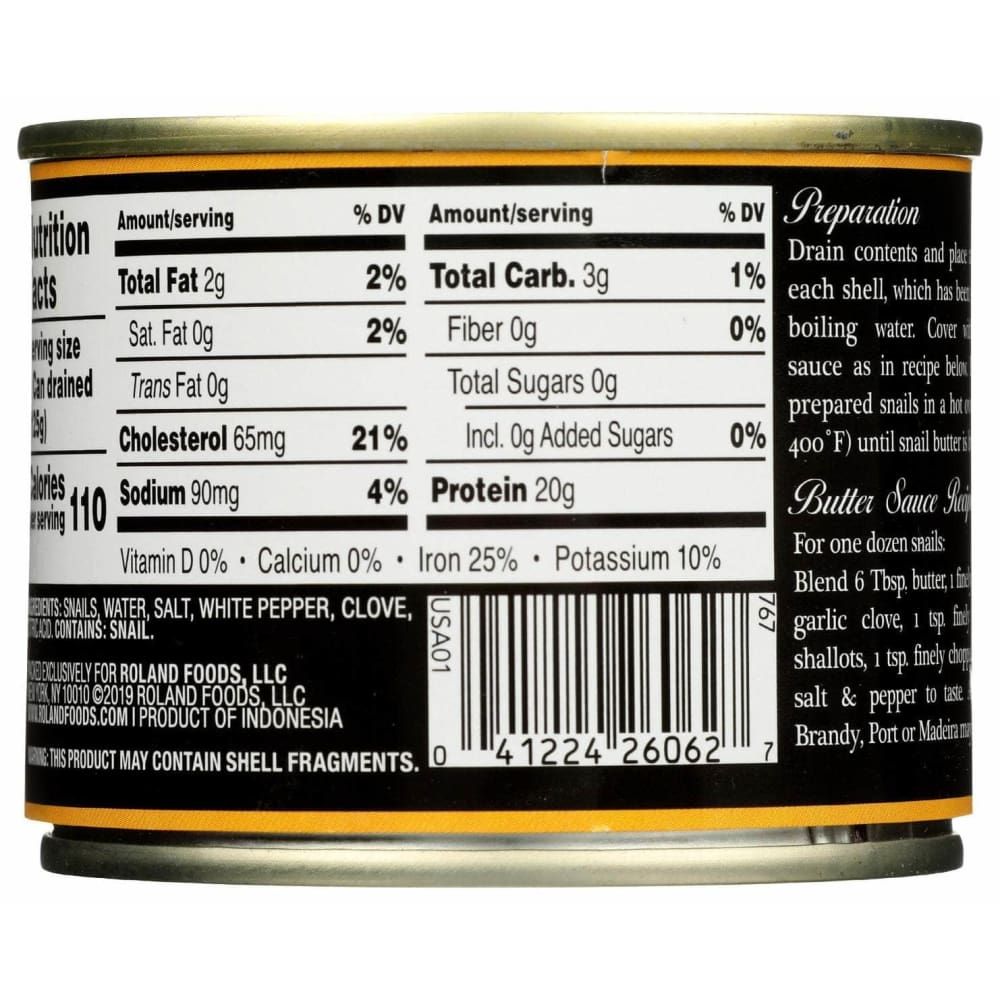 ROLAND Grocery > Pantry > Food ROLAND: Escargots Very Large Snails, 7.75 oz