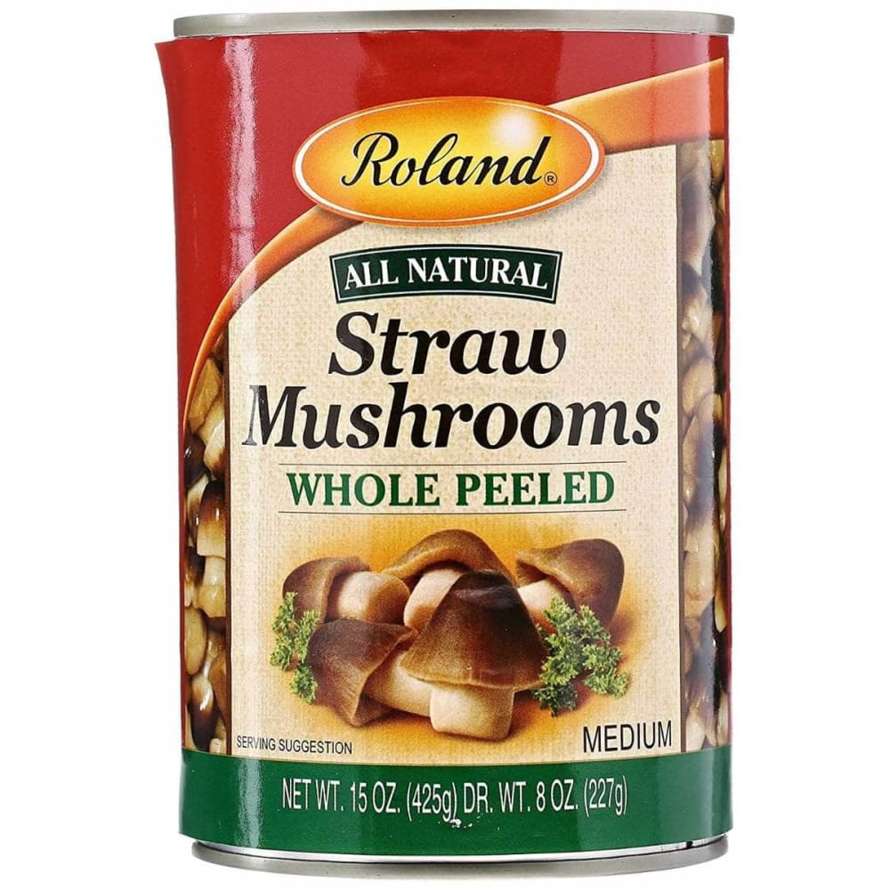 Roland Roland Peeled Straw Mushrooms, 15 oz