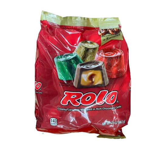ROLO Creamy Caramels Wrapped in Rich Chocolate Candy Christmas 34 oz Bulk Bag - ROLO