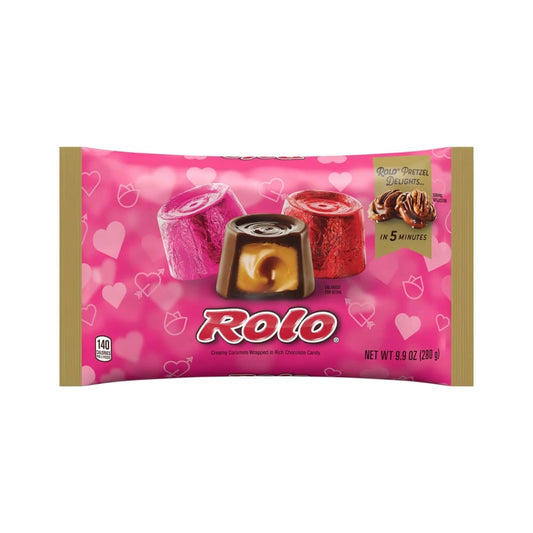 ROLO Creamy Caramels Wrapped in Rich Chocolate Candy Valentine’s Day 9.9 oz Bag - ROLO