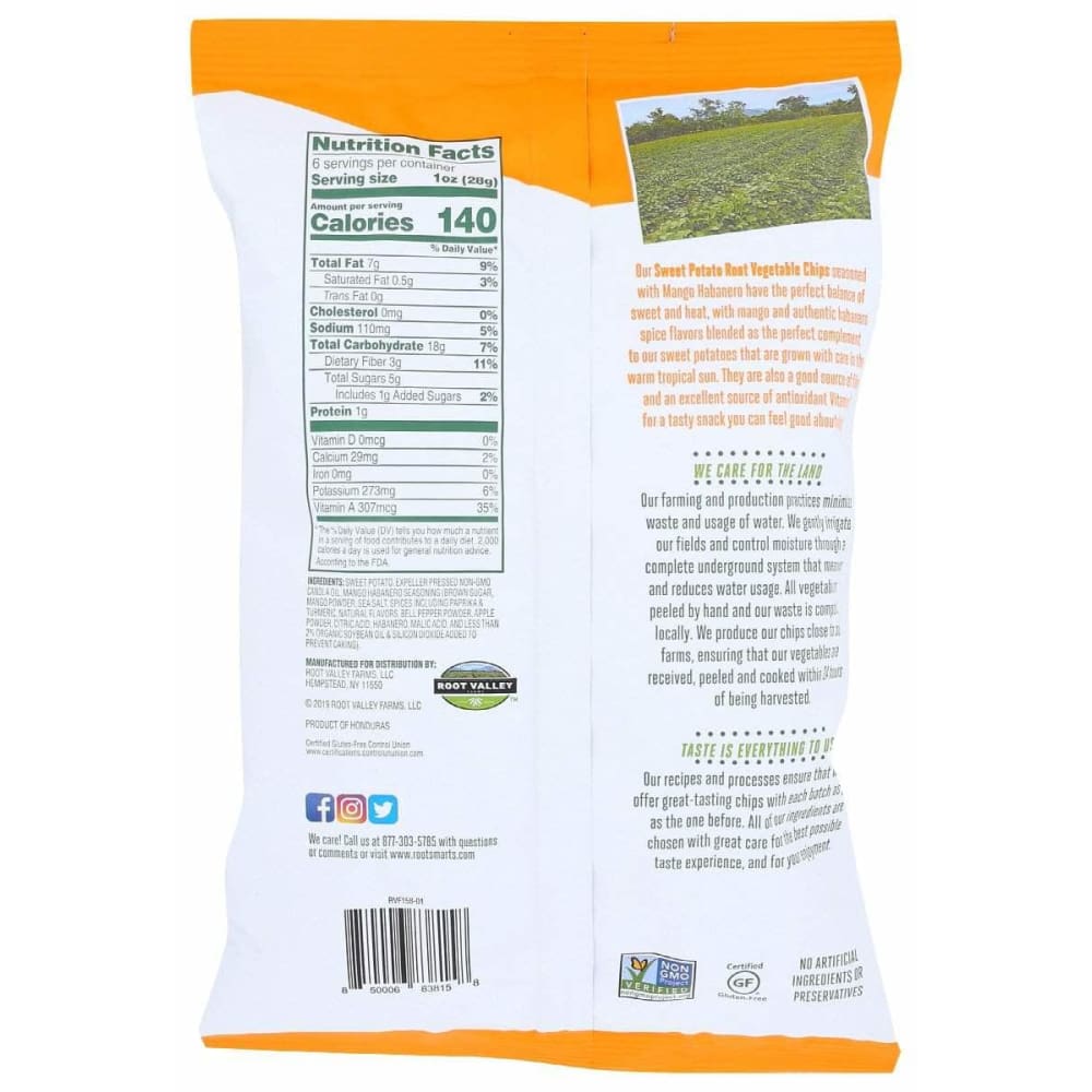 ROOT SMARTS Root Smarts Chips Sweet Potato Mango Habanero, 6 Oz