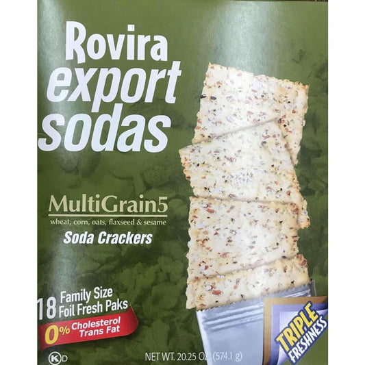 Rovira export sodas, Multigrain5 Soda Crackers, 20.25 oz - ShelHealth.Com