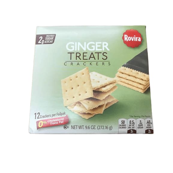 Rovira Ginger Treats Crackers, 9.6 oz - ShelHealth.Com