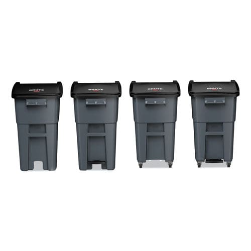 Rubbermaid Commercial Brute Step-on Rollouts 50 Gal Metal/plastic Gray - Janitorial & Sanitation - Rubbermaid® Commercial