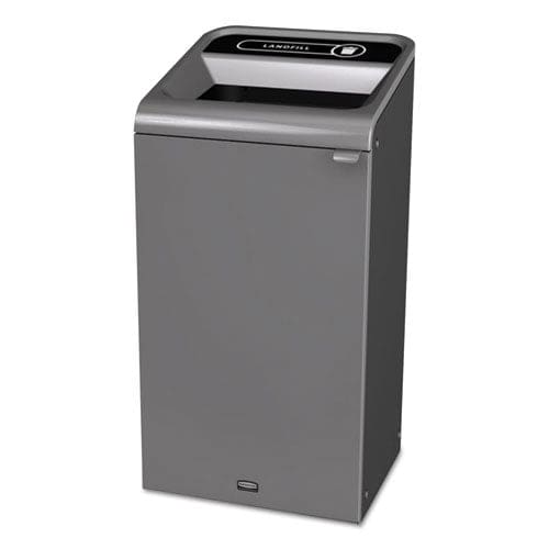 Rubbermaid Commercial Configure Indoor Recycling Waste Receptacle Landfill 23 Gal Metal Gray - Janitorial & Sanitation - Rubbermaid®