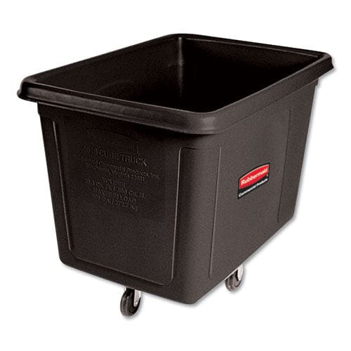 Rubbermaid Commercial Cube Truck 149 Gal 600 Lb Capacity Plastic Black - Janitorial & Sanitation - Rubbermaid® Commercial