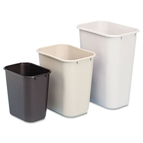 Rubbermaid Commercial Deskside Plastic Wastebasket 3.5 Gal Plastic Beige - Janitorial & Sanitation - Rubbermaid® Commercial