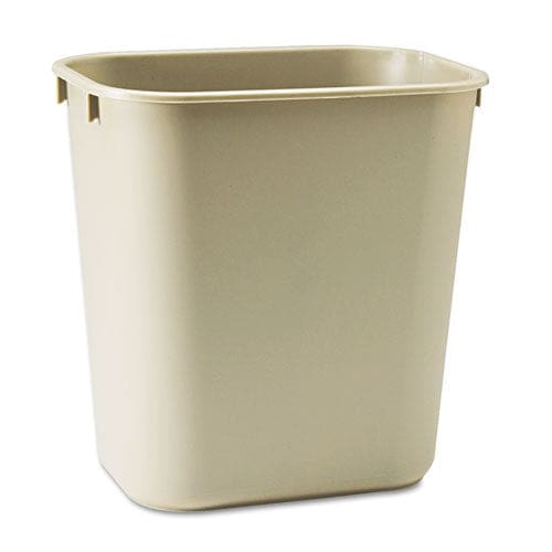 Rubbermaid Commercial Deskside Plastic Wastebasket 3.5 Gal Plastic Beige - Janitorial & Sanitation - Rubbermaid® Commercial
