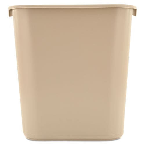 Rubbermaid Commercial Deskside Plastic Wastebasket 7 Gal Plastic Beige - Janitorial & Sanitation - Rubbermaid® Commercial