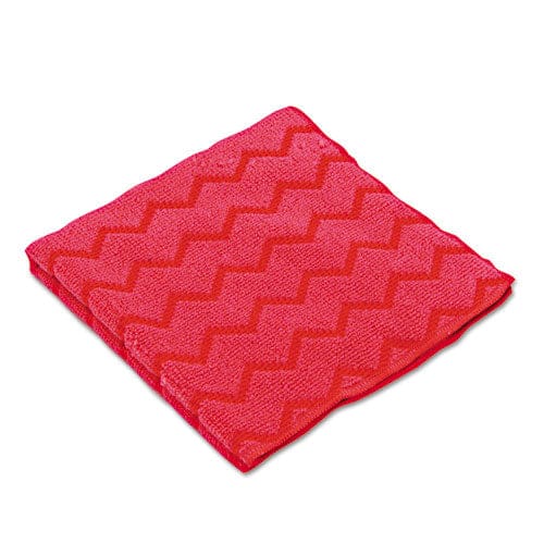 Rubbermaid Commercial Hygen Microfiber Cleaning Cloths 16 X 16 Red 12/carton - Janitorial & Sanitation - Rubbermaid® Commercial