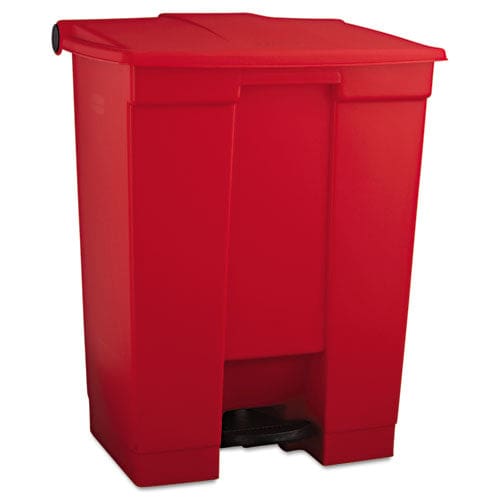 Rubbermaid Commercial Indoor Utility Step-on Waste Container 18 Gal Plastic Red - Janitorial & Sanitation - Rubbermaid® Commercial