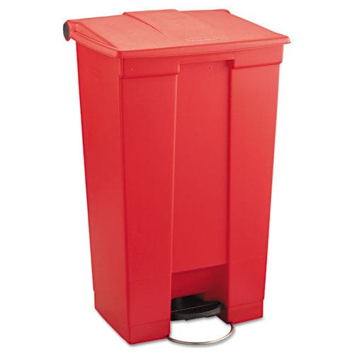 Rubbermaid Commercial Indoor Utility Step-on Waste Container 23 Gal Plastic Red - Janitorial & Sanitation - Rubbermaid® Commercial