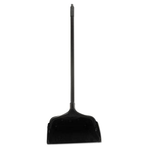 Rubbermaid Commercial Lobby Pro Upright Dustpan With Wheels 12.5w X 37h Polypropylene With Vinyl Coat Black - Janitorial & Sanitation -