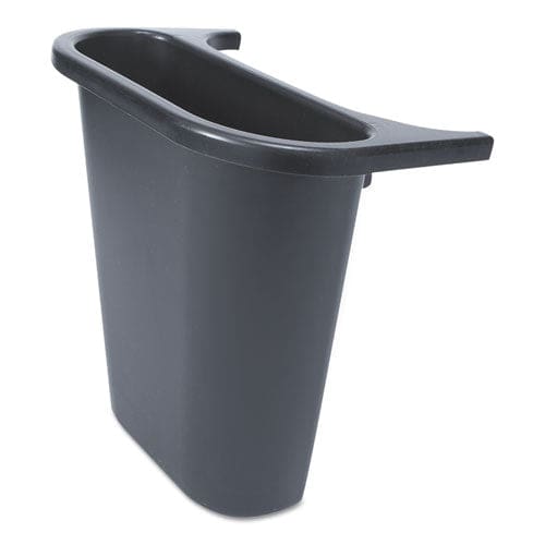 Rubbermaid Commercial Saddle Basket Recycling Bin Plastic Black - Janitorial & Sanitation - Rubbermaid® Commercial
