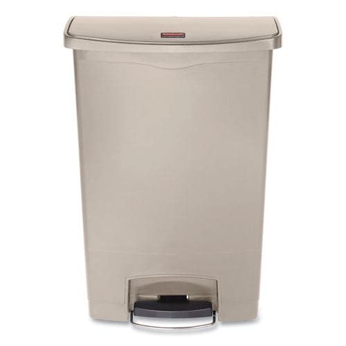 Rubbermaid Commercial Slim Jim Resin Step-on Container Front Step Style 24 Gal Polyethylene Beige - Janitorial & Sanitation - Rubbermaid®