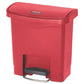 Rubbermaid Commercial Slim Jim Resin Step-on Container Front Step Style 4 Gal Polyethylene Red - Janitorial & Sanitation - Rubbermaid®
