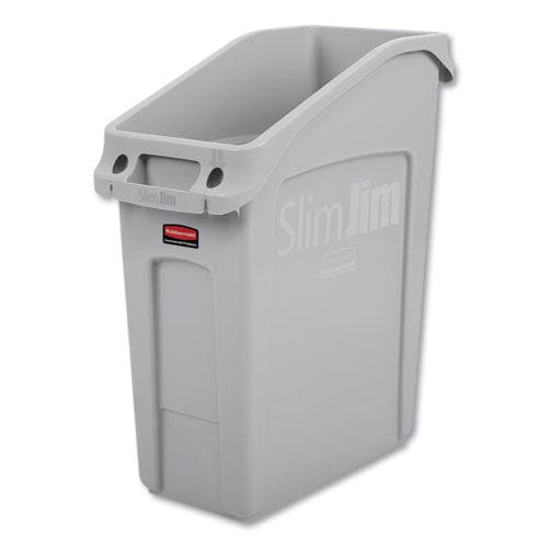 Rubbermaid Commercial Slim Jim Under-counter Container 13 Gal Polyethylene Gray - Janitorial & Sanitation - Rubbermaid® Commercial