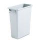 Rubbermaid Commercial Slim Jim Waste Container With Handles 15.9 Gal Plastic Light Gray - Janitorial & Sanitation - Rubbermaid® Commercial
