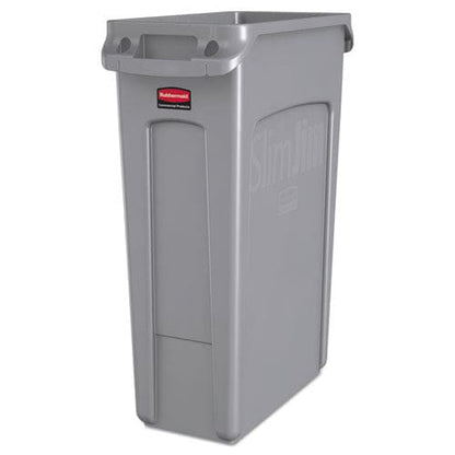 Rubbermaid Commercial Slim Jim With Venting Channels 23 Gal Plastic Gray - Janitorial & Sanitation - Rubbermaid® Commercial