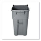 Rubbermaid Commercial Square Brute Rollout Container 50 Gal Molded Plastic Gray - Janitorial & Sanitation - Rubbermaid® Commercial