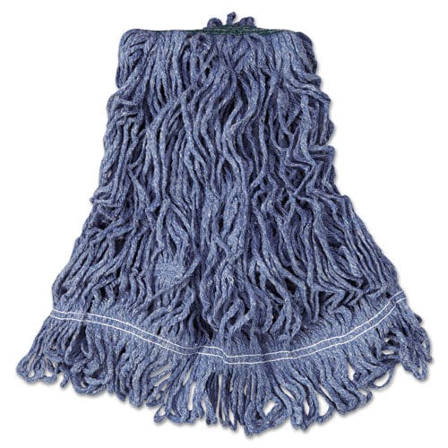 Rubbermaid Commercial Super Stitch Blend Mop Head Medium Cotton/synthetic Blue 6/carton - Janitorial & Sanitation - Rubbermaid® Commercial