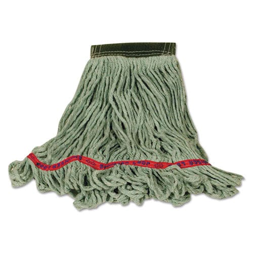 Rubbermaid Commercial Swinger Loop Wet Mop Heads Cotton/synthetic Blend Green Medium 6/carton - Janitorial & Sanitation - Rubbermaid®