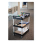 Rubbermaid Commercial Three-shelf Service Cart Plastic 3 Shelves 200 Lb Capacity 18.63 X 33.63 X 37.75 Black - Furniture - Rubbermaid®