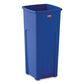 Rubbermaid Commercial Untouchable Square Waste Receptacle 23 Gal Plastic Blue - Janitorial & Sanitation - Rubbermaid® Commercial