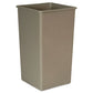 Rubbermaid Commercial Untouchable Square Waste Receptacle 50 Gal Plastic Beige - Janitorial & Sanitation - Rubbermaid® Commercial