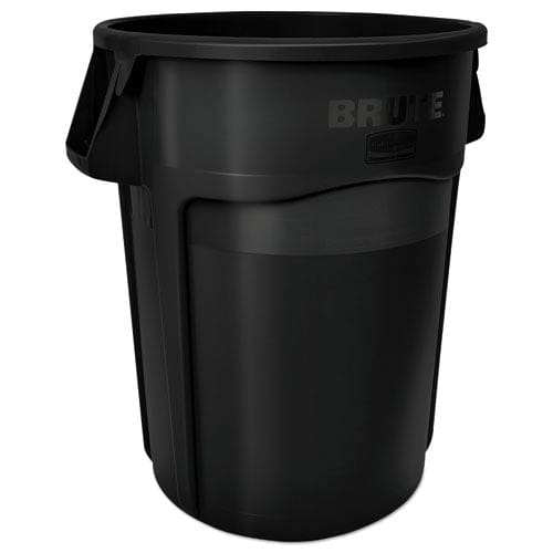 Rubbermaid Commercial Vented Round Brute Container infectious Waste: Biohazard Imprint 32 Gal Plastic Red - Janitorial & Sanitation -