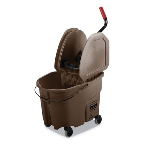 Rubbermaid Commercial Wavebrake 2.0 Bucket/wringer Combos Down-press 35 Qt Plastic Brown - Janitorial & Sanitation - Rubbermaid® Commercial