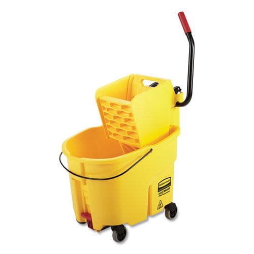 Rubbermaid Commercial Wavebrake 2.0 Bucket/wringer Combos Down-press 35 Qt Plastic Brown - Janitorial & Sanitation - Rubbermaid® Commercial