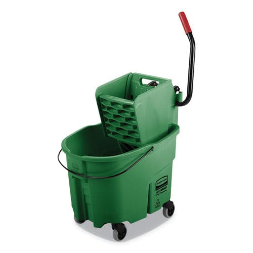 Rubbermaid Commercial Wavebrake 2.0 Bucket/wringer Combos Side-press 35 Qt Plastic Green - Janitorial & Sanitation - Rubbermaid® Commercial