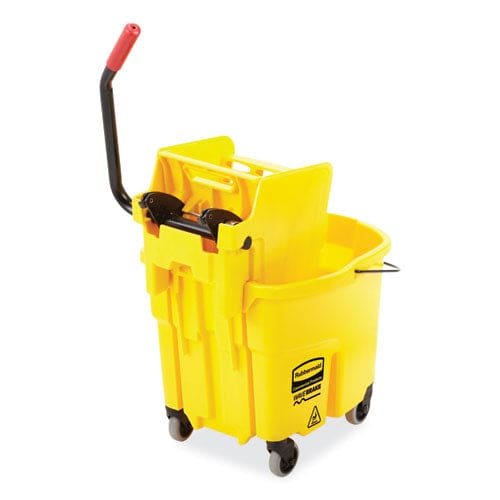 Rubbermaid Commercial Wavebrake 2.0 Bucket/wringer Combos Side-press 35 Qt Plastic Yellow - Janitorial & Sanitation - Rubbermaid® Commercial