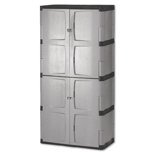 Rubbermaid Double-door Storage Cabinet - Base/top 36w X 18d X 72h Gray/black - Furniture - Rubbermaid®