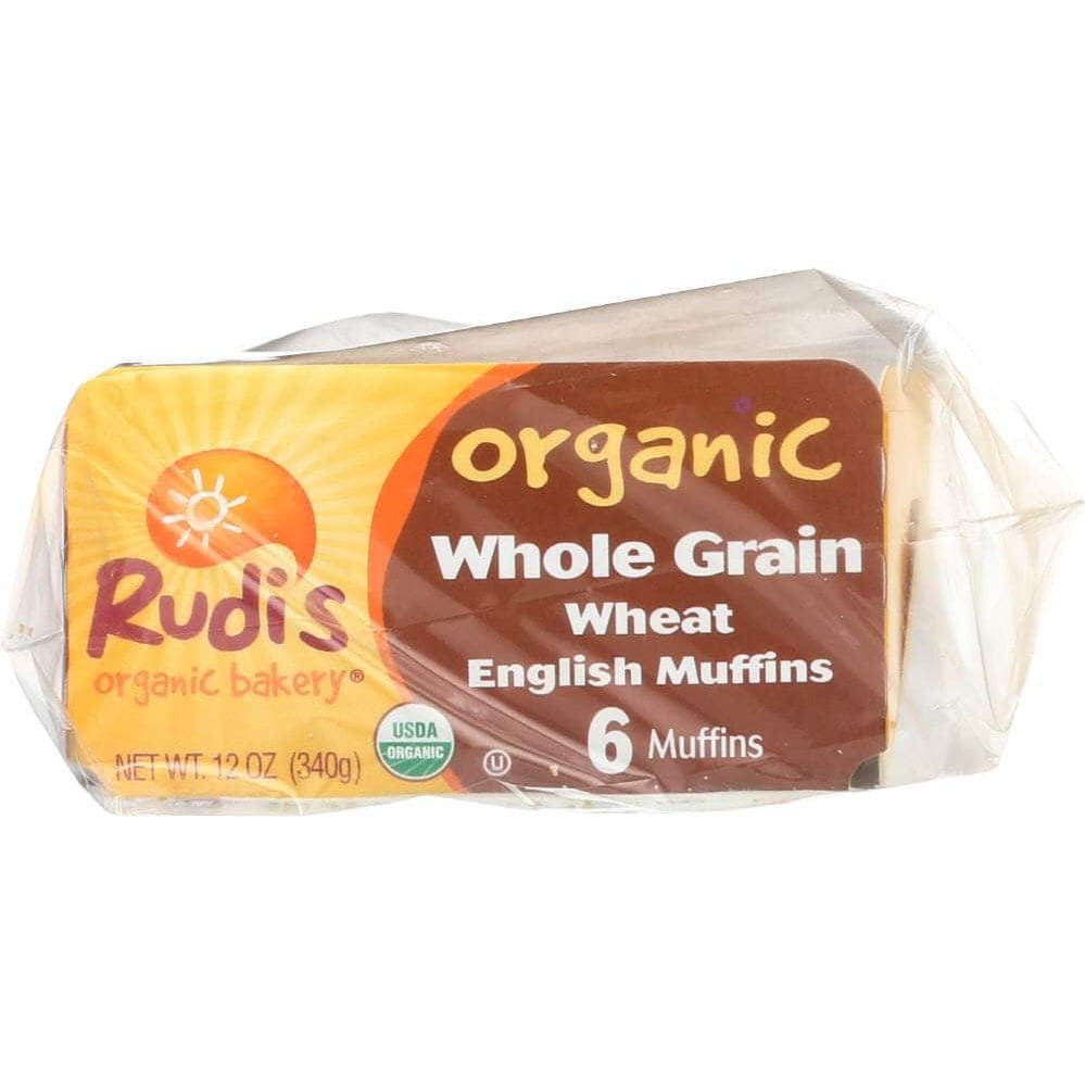 Rudis Rudi's Organic Bakery Organic Whole Grain Wheat English Muffins, 12 oz