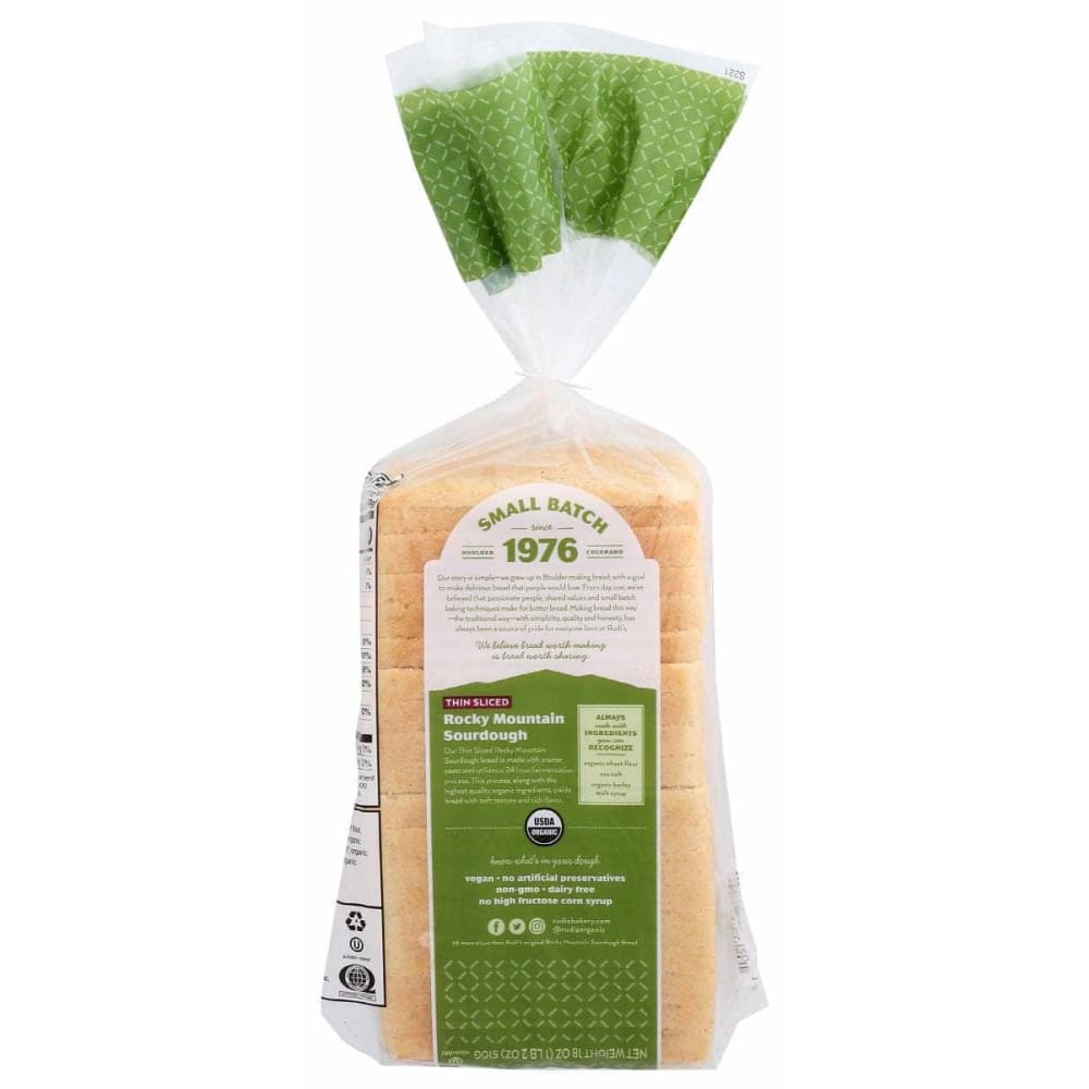 RUDIS Thin Sliced Rocky Mountain Sourdough Bread, 18 oz (Case of 3