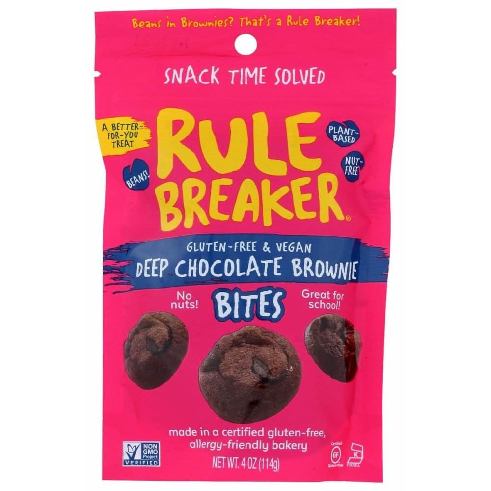 RULE BREAKER SNACKS Rule Breaker Snacks Bites Choc Brownie, 4 Oz