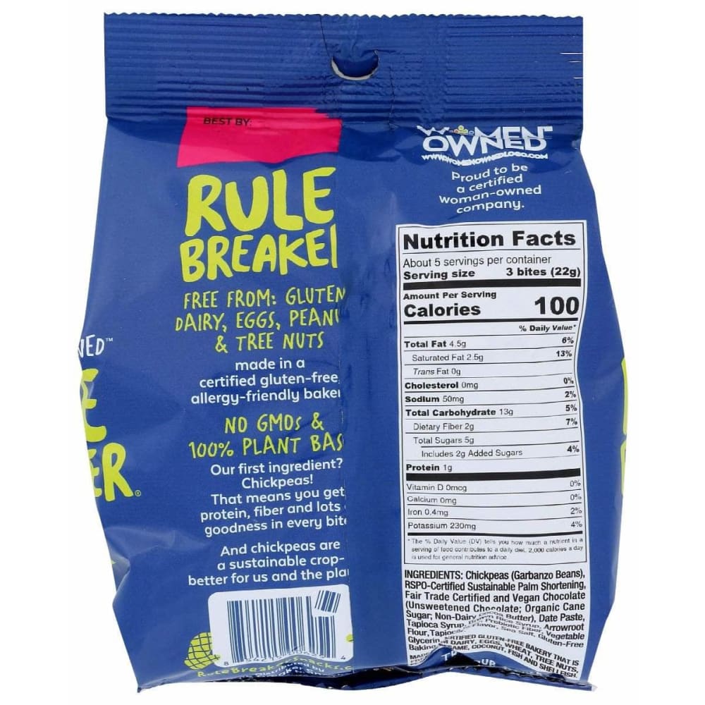 RULE BREAKER SNACKS Rule Breaker Snacks Bites Choc Chunk Blondie, 4 Oz