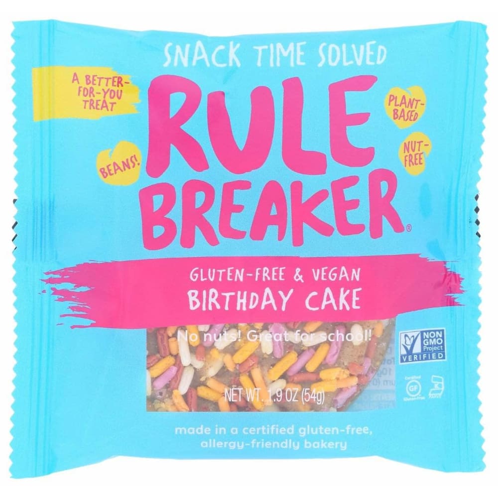 RULE BREAKER SNACKS Rule Breaker Snacks Brownie Birthday Cake, 1.9 Oz