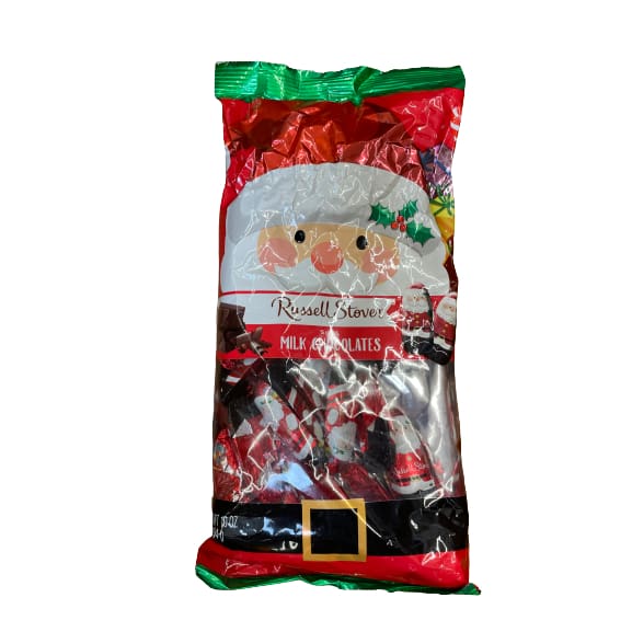 Russell Stover Holiday Milk Chocolate Santa Tie Bag 10 oz. - Russell Stover